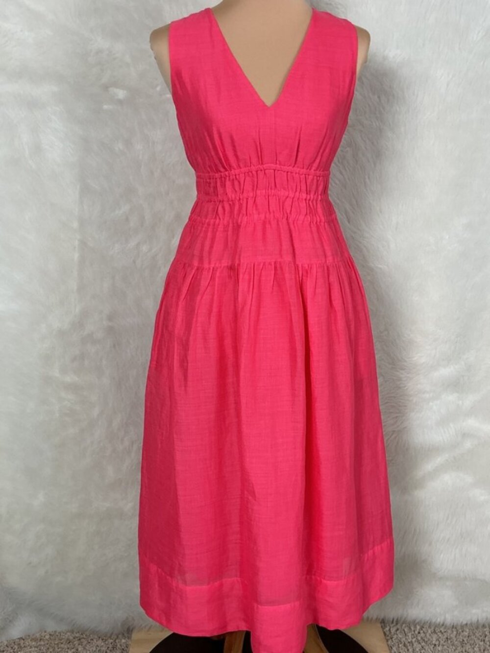 J. Crew Pink Sleeveless Hyacinth V-Neck Dress NWT SP Petite